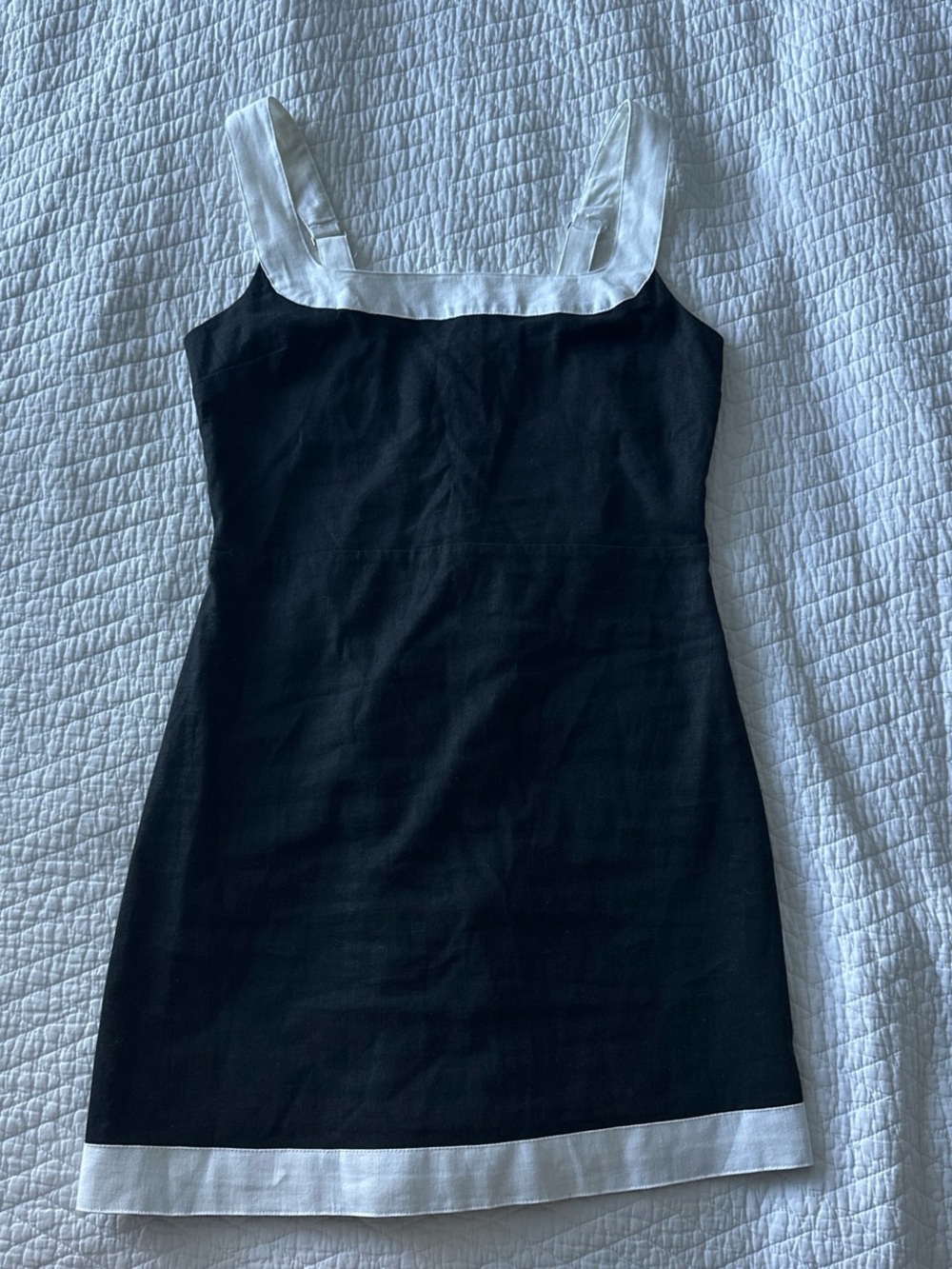 Black linen dress